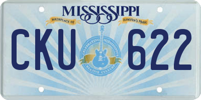MS license plate CKU622
