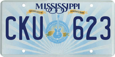 MS license plate CKU623