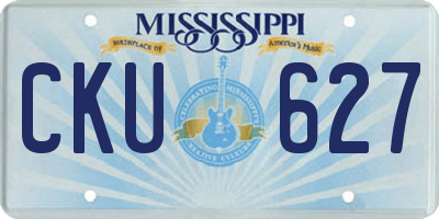 MS license plate CKU627