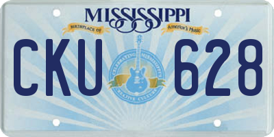 MS license plate CKU628
