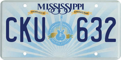 MS license plate CKU632