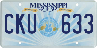 MS license plate CKU633