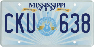 MS license plate CKU638