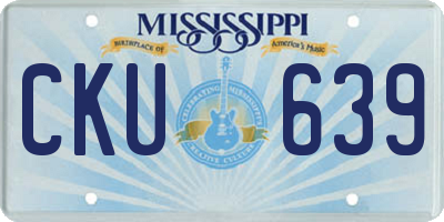 MS license plate CKU639