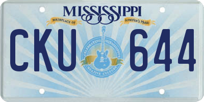 MS license plate CKU644