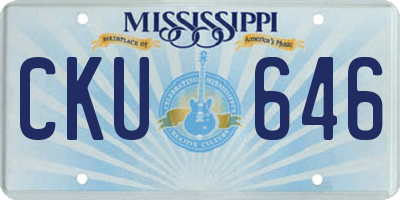 MS license plate CKU646