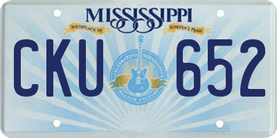 MS license plate CKU652