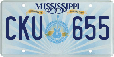 MS license plate CKU655