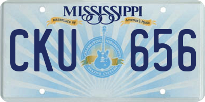 MS license plate CKU656