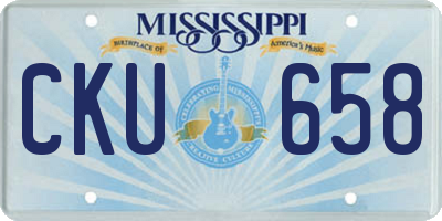 MS license plate CKU658