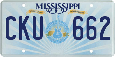 MS license plate CKU662