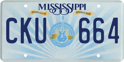 MS license plate CKU664