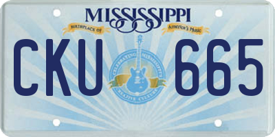 MS license plate CKU665