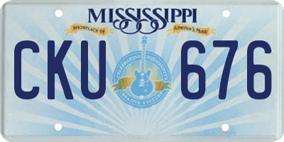 MS license plate CKU676