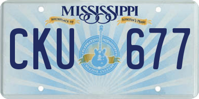 MS license plate CKU677