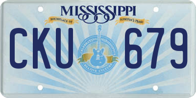 MS license plate CKU679