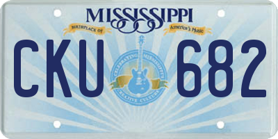 MS license plate CKU682