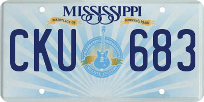 MS license plate CKU683