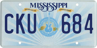 MS license plate CKU684