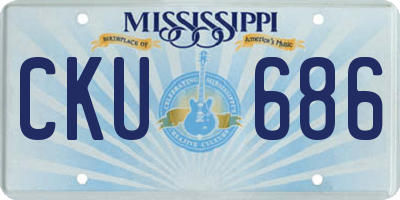 MS license plate CKU686