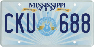 MS license plate CKU688