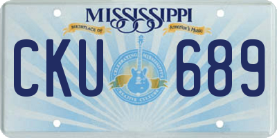 MS license plate CKU689