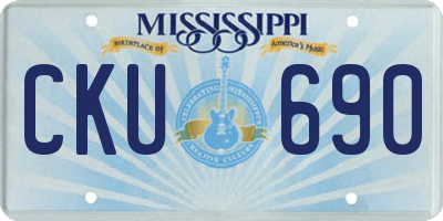 MS license plate CKU690