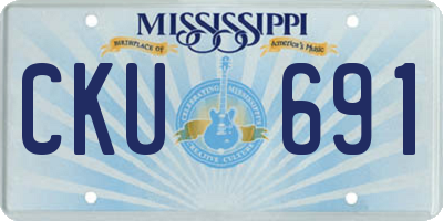 MS license plate CKU691
