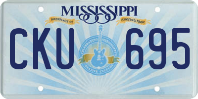 MS license plate CKU695