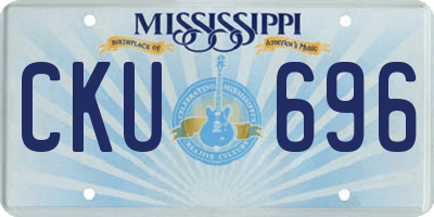 MS license plate CKU696