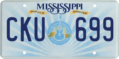 MS license plate CKU699
