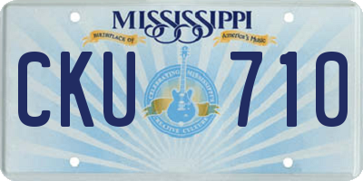 MS license plate CKU710