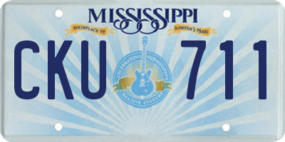 MS license plate CKU711