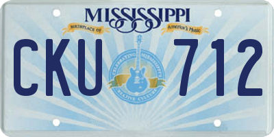 MS license plate CKU712