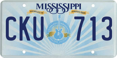 MS license plate CKU713