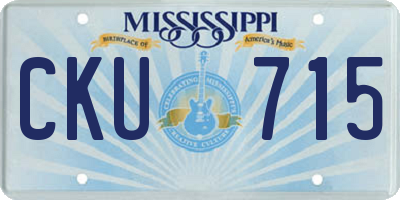 MS license plate CKU715