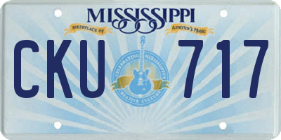 MS license plate CKU717