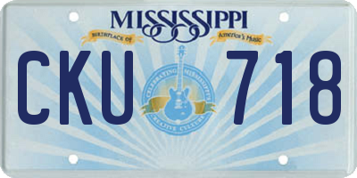 MS license plate CKU718