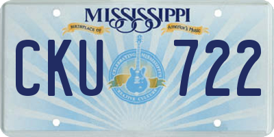 MS license plate CKU722