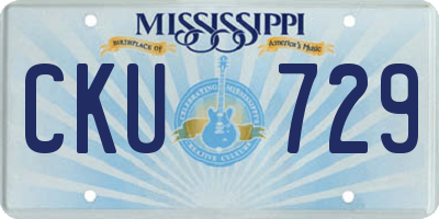 MS license plate CKU729