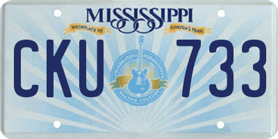 MS license plate CKU733