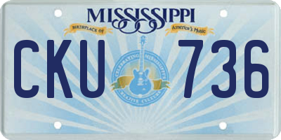 MS license plate CKU736