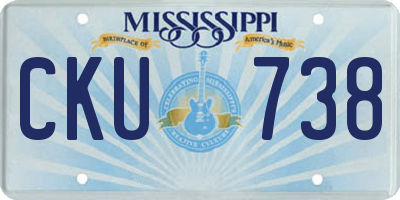 MS license plate CKU738