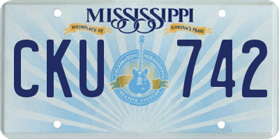 MS license plate CKU742