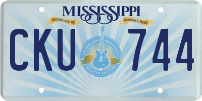 MS license plate CKU744