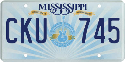 MS license plate CKU745