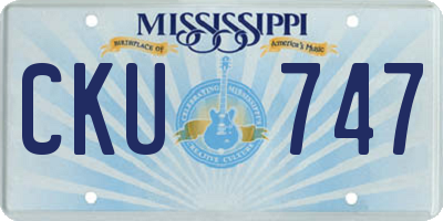 MS license plate CKU747