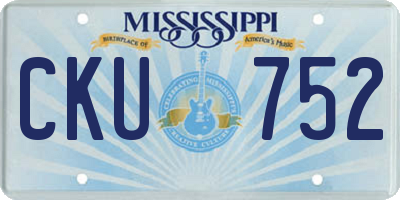 MS license plate CKU752