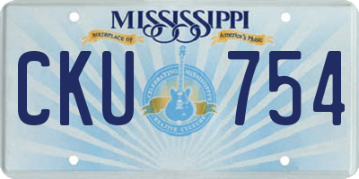 MS license plate CKU754