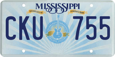 MS license plate CKU755